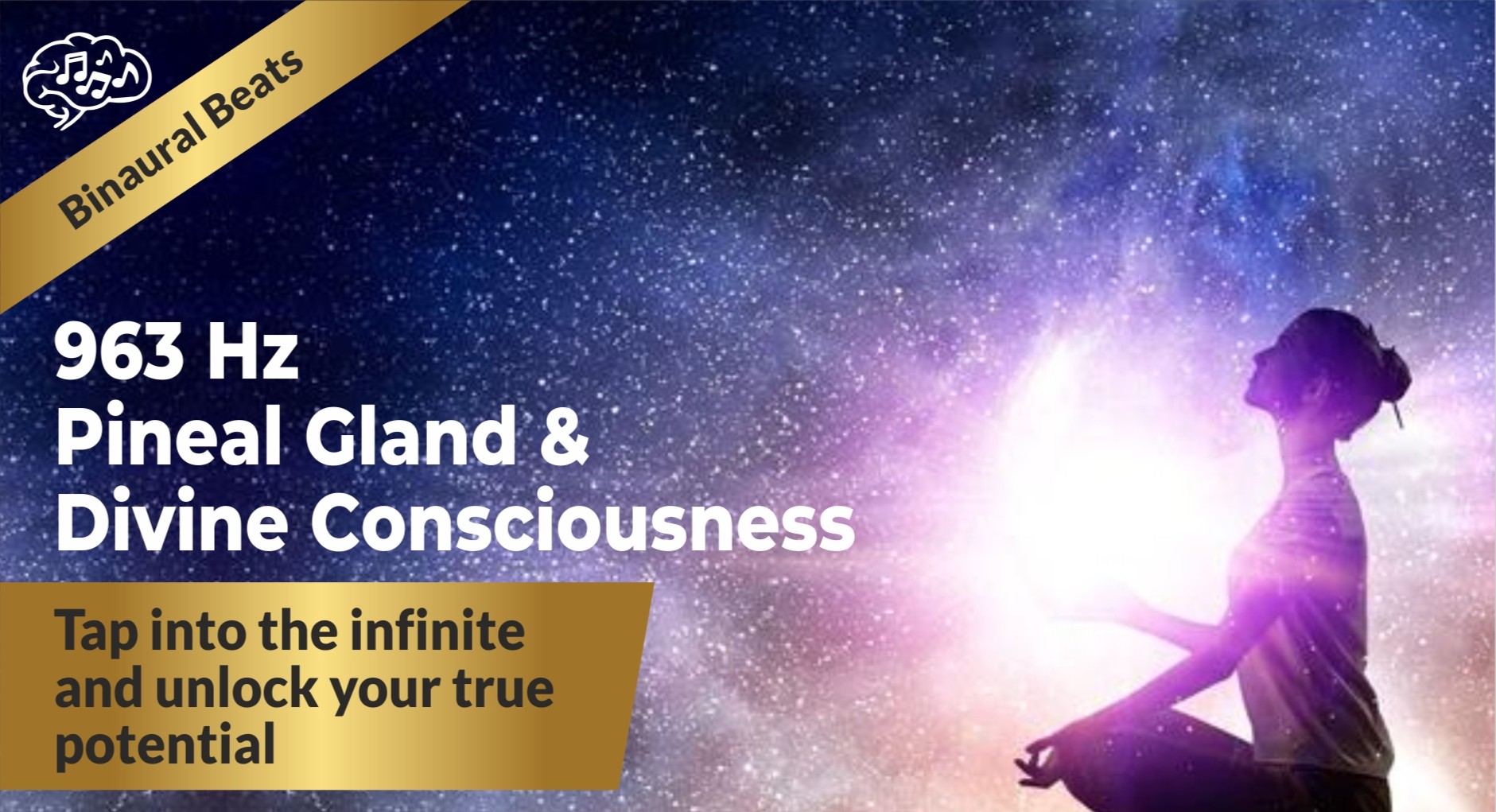 963Hz Solfeggio Binaural Beats (Use head phone only)