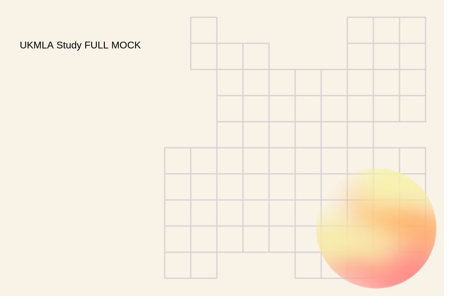 UKMLA Study FULL MOCK