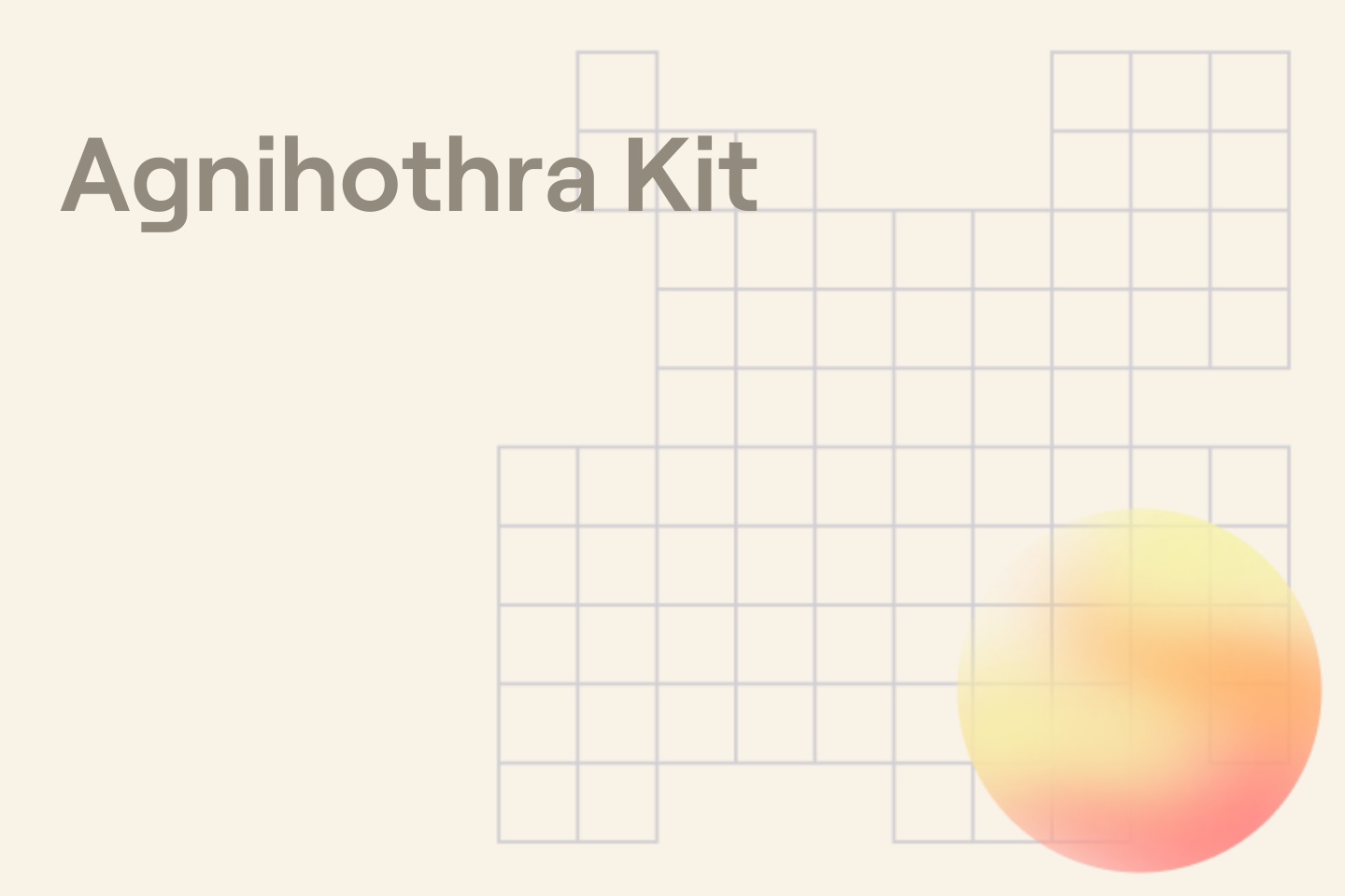 Agnihothra Kit