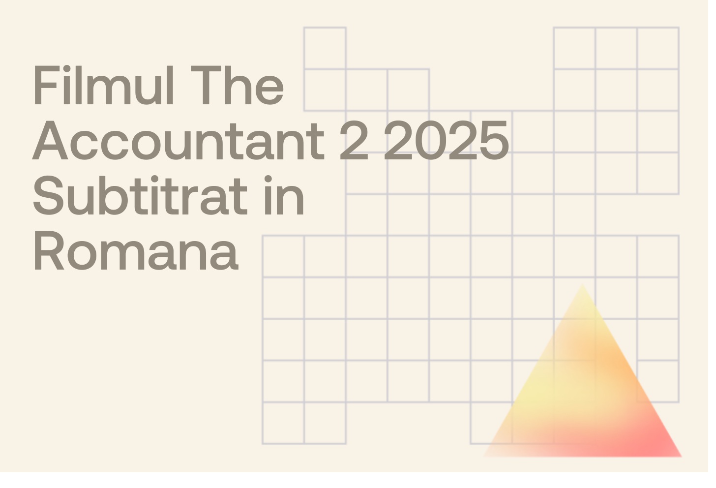 Filmul The Accountant 2 2025 Subtitrat in Romana