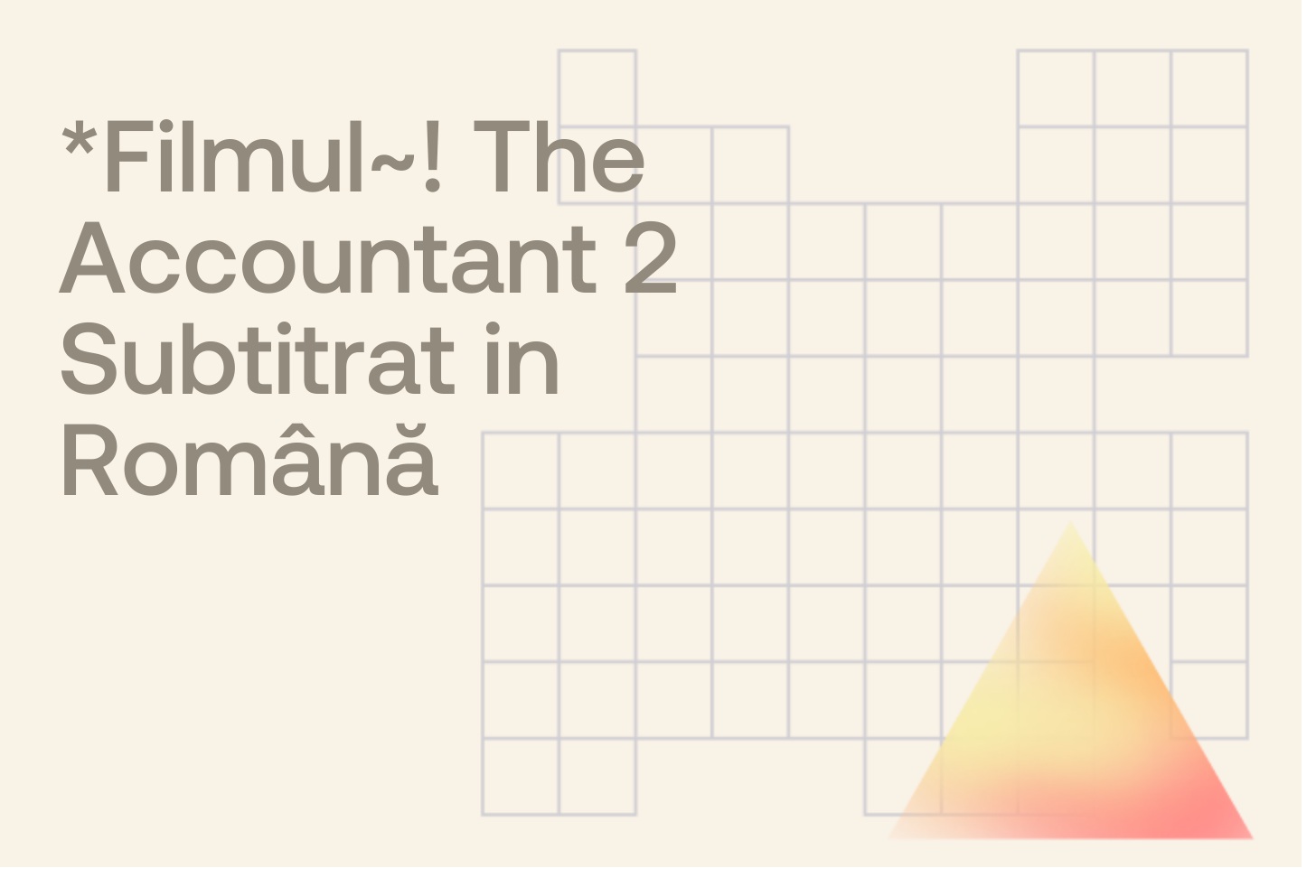 *Filmul~! The Accountant 2 Subtitrat in Română