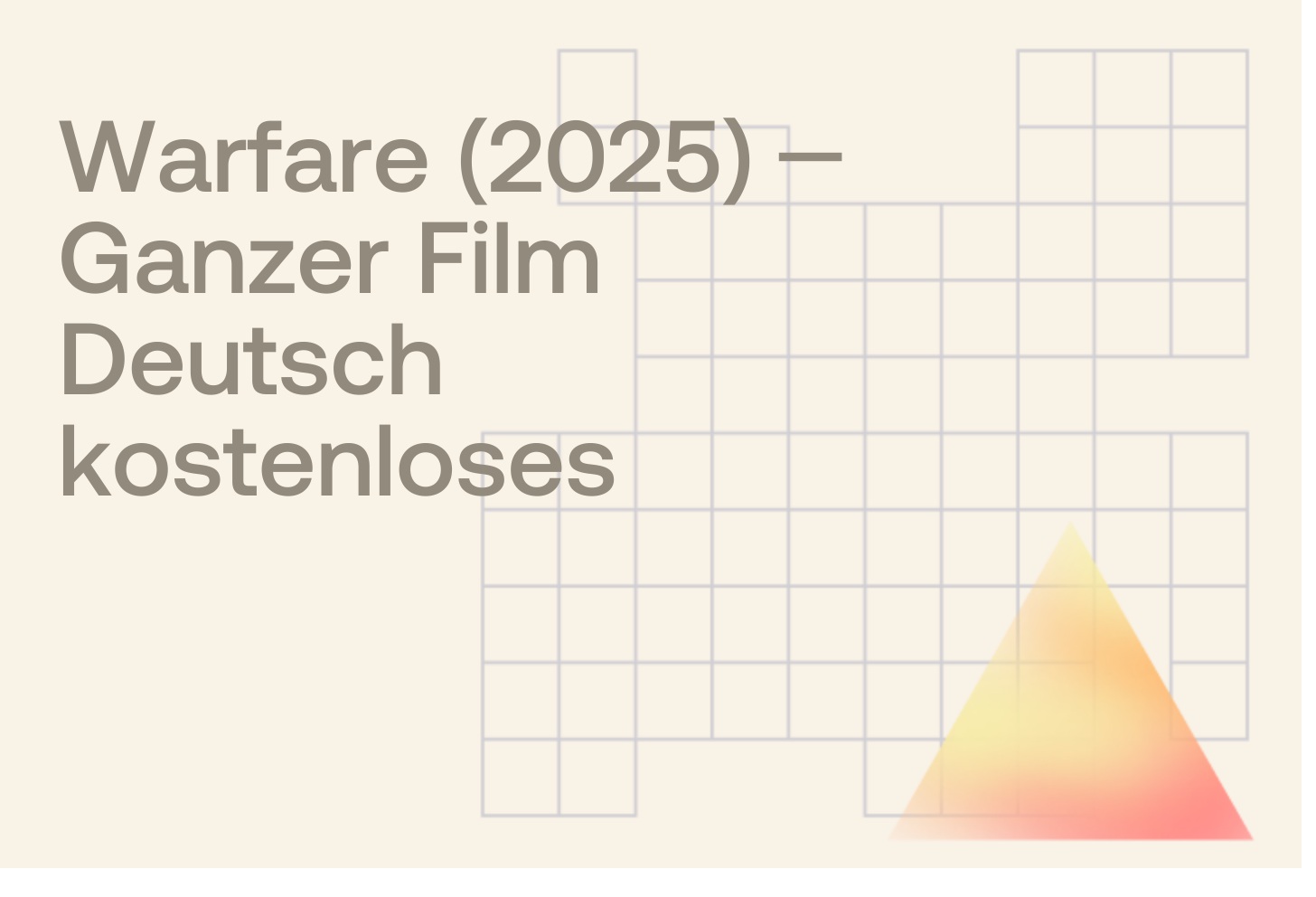 Warfare (2025) ─ Ganzer Film Deutsch kostenloses