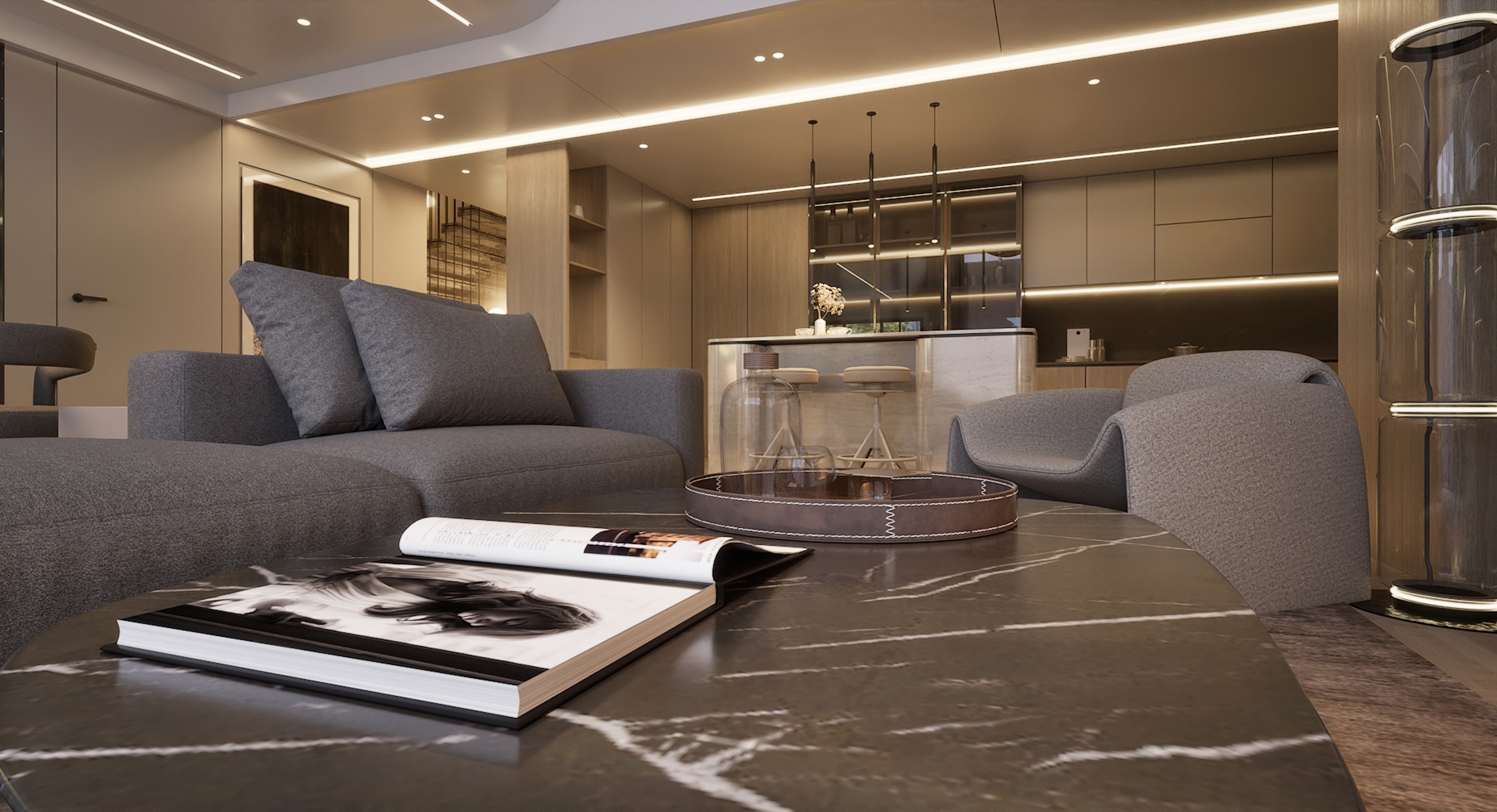 Graphy Cutter INTERACTIVE ARCHVIZ SCENE. LIVING ROOM.
