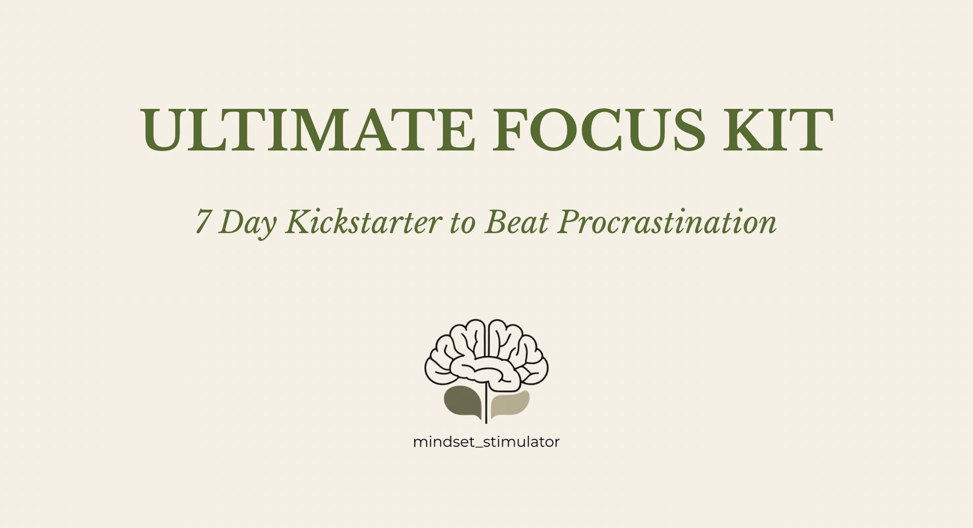 Ultimate Focus Kit