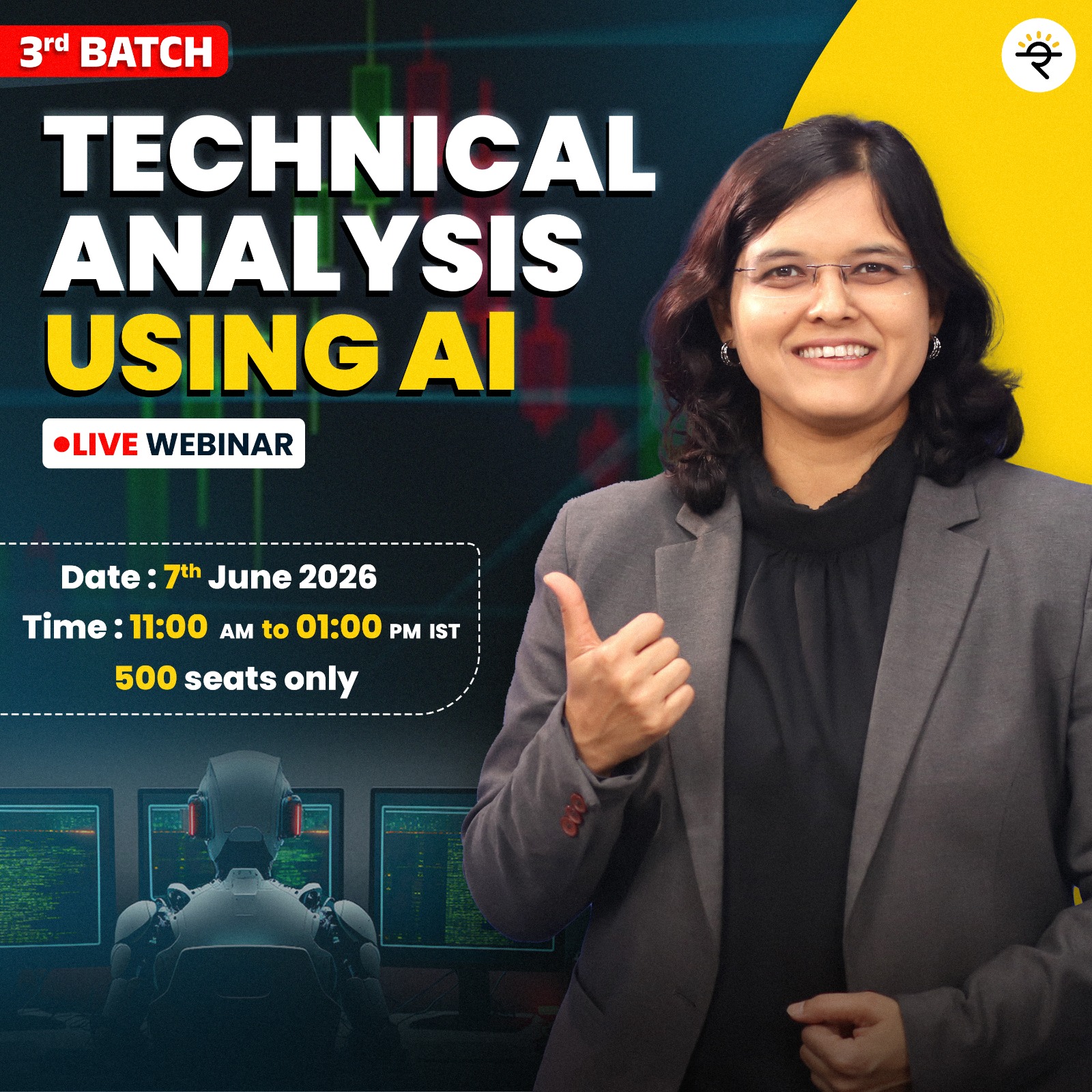 Technical Analysis Using AI - Live Webinar by CA Rachana Ranade