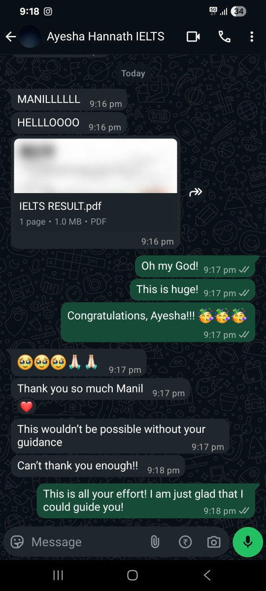 Testimonial of Sumesh Verma for IELTS prep