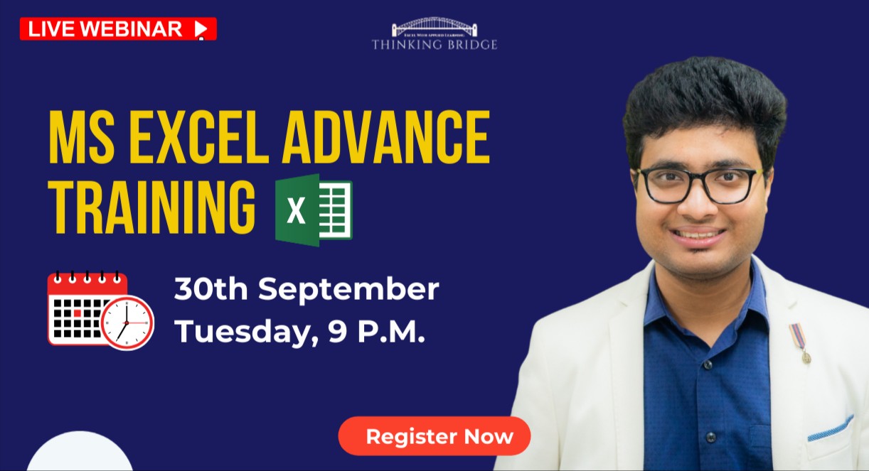  Live MS Excel Advance Training - Master Key Formulas & Automation