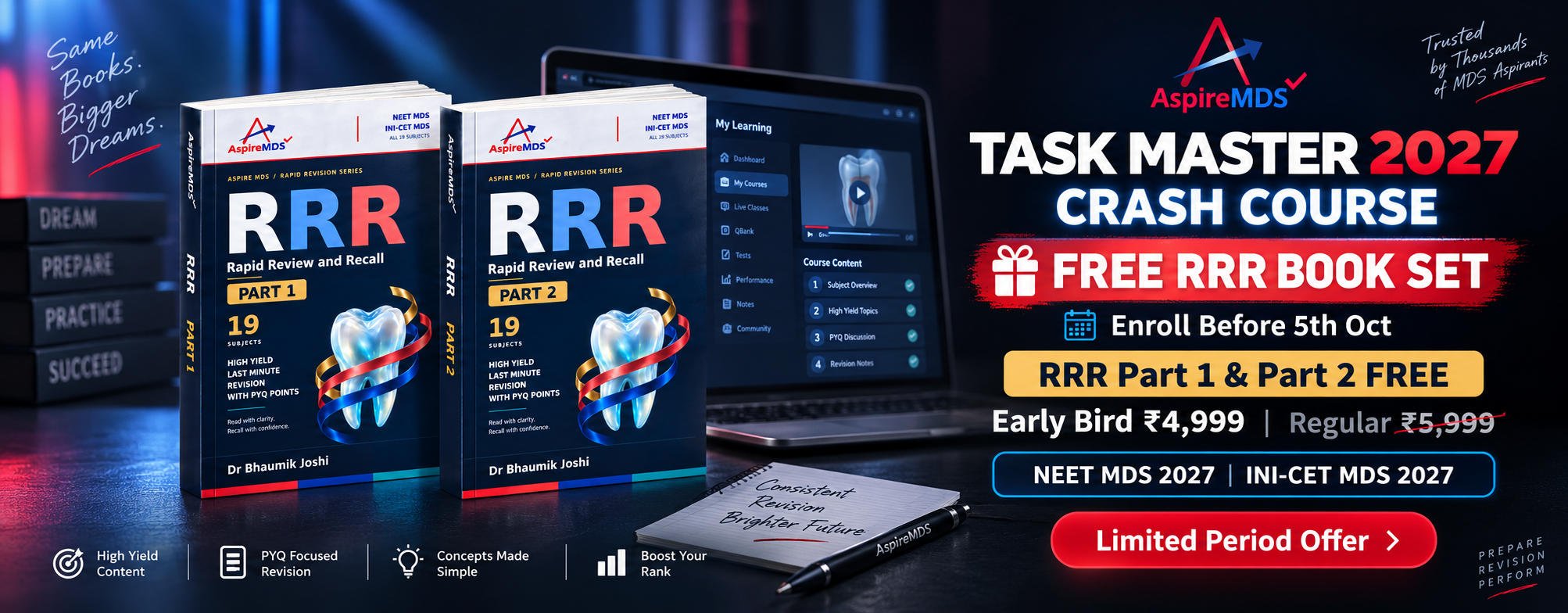 Get ASPIRE MDS RRR Books Free with Task Master