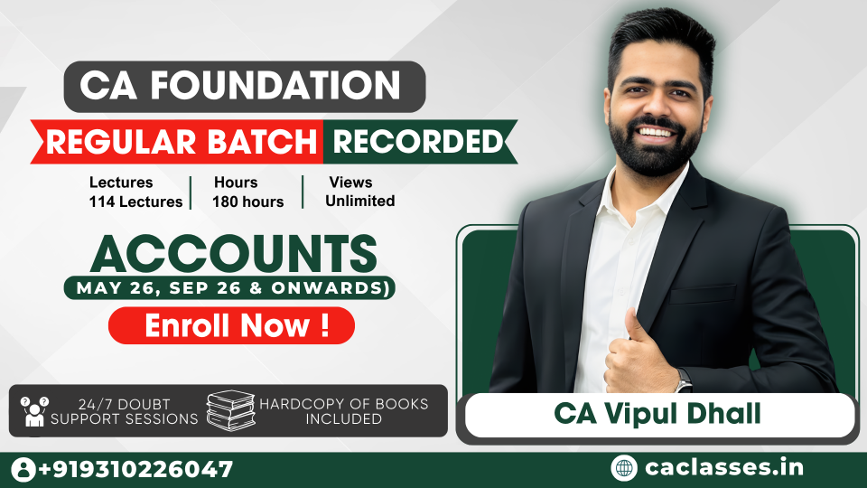 CA Foundation Accounts - Regular Batch