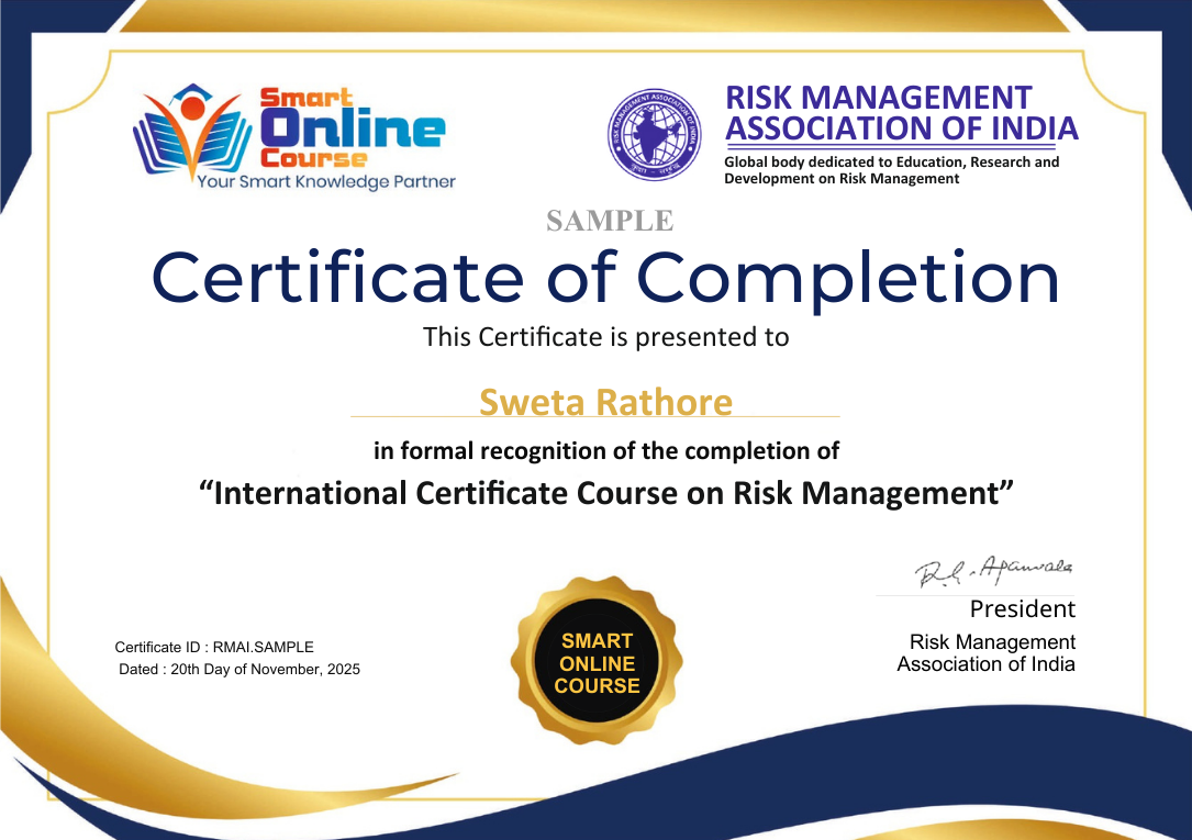 RMAI SAMPLE CERTIFICATE