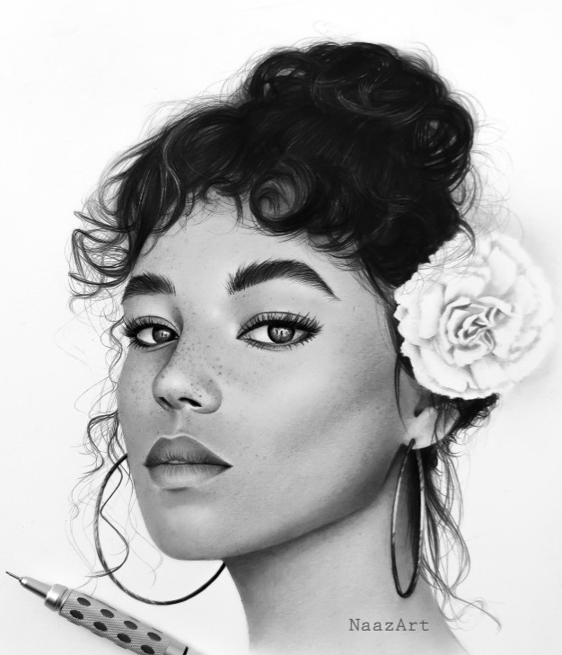 Portrait • Graphite + Charcoal on A4 paper