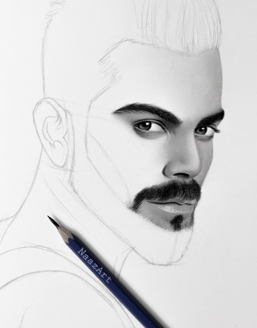 Virat Kolhi Portrait • Graphite + Charcoal on A3 paper
