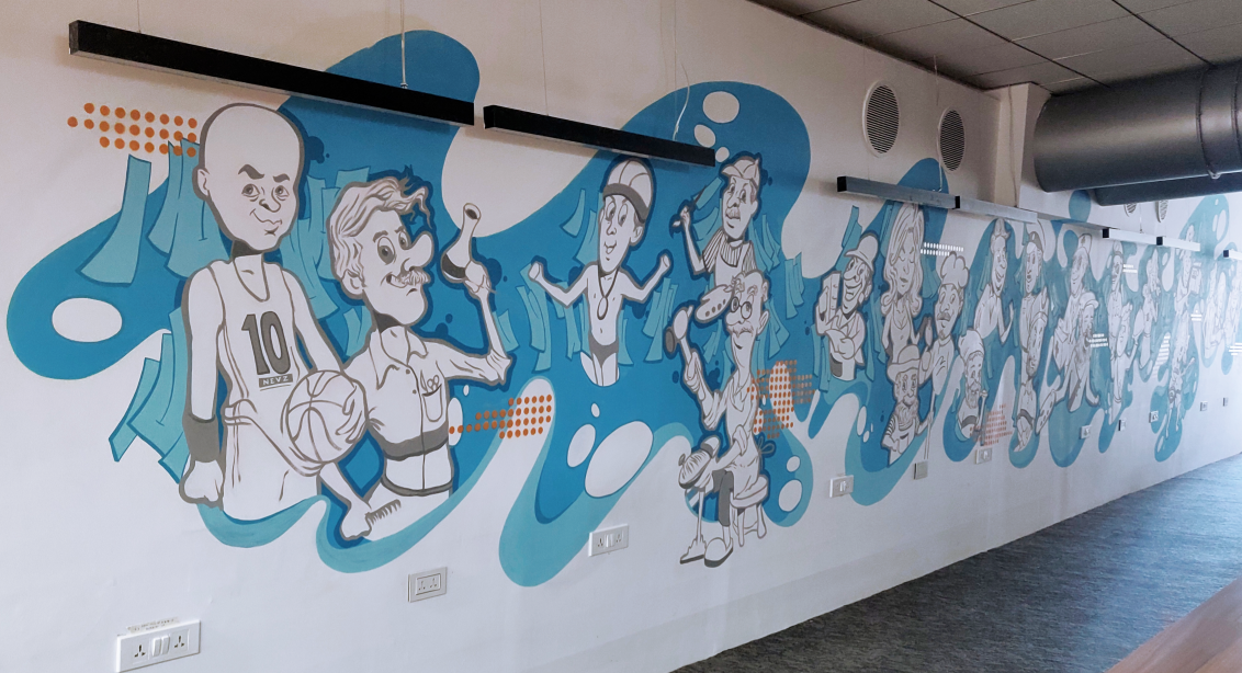 Wall of diversity (size: 45ft x 8ft)