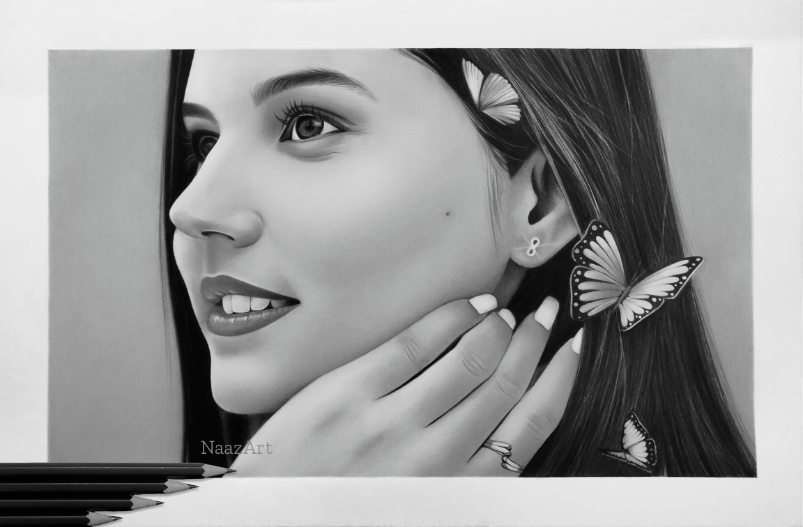 Commission Portrait • Graphite + Charcoal on A3 paper