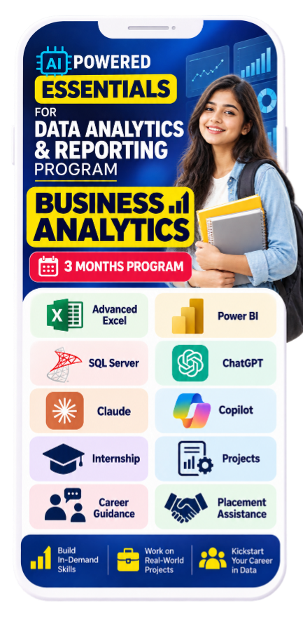 AI Powered Essentials for Data Analytics & Reporting Program (Business Analytics)