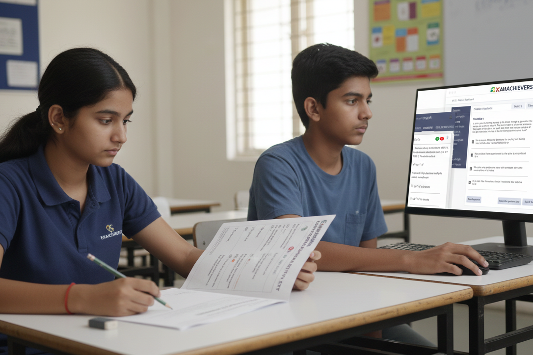 Student sitting for a mock exam