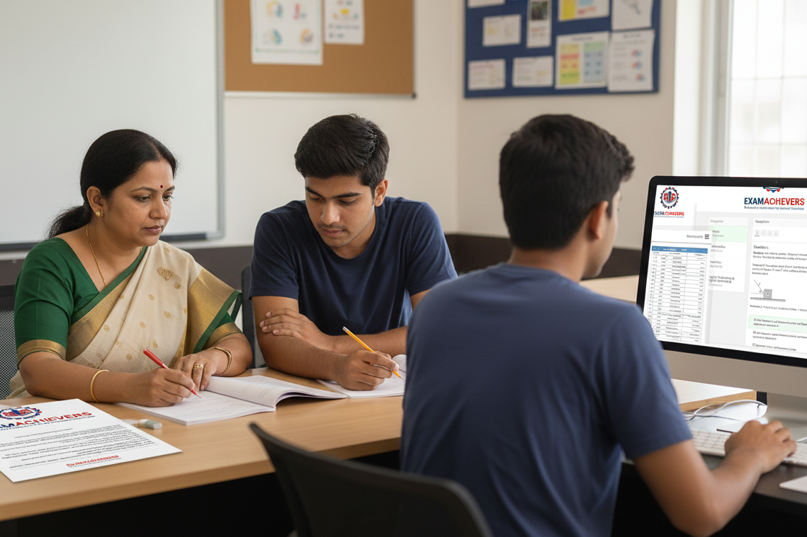 Checked answer scripts with feedback