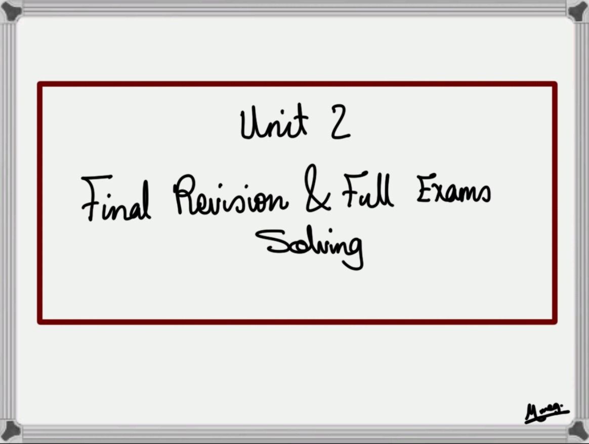 Final Revision and Full Exams