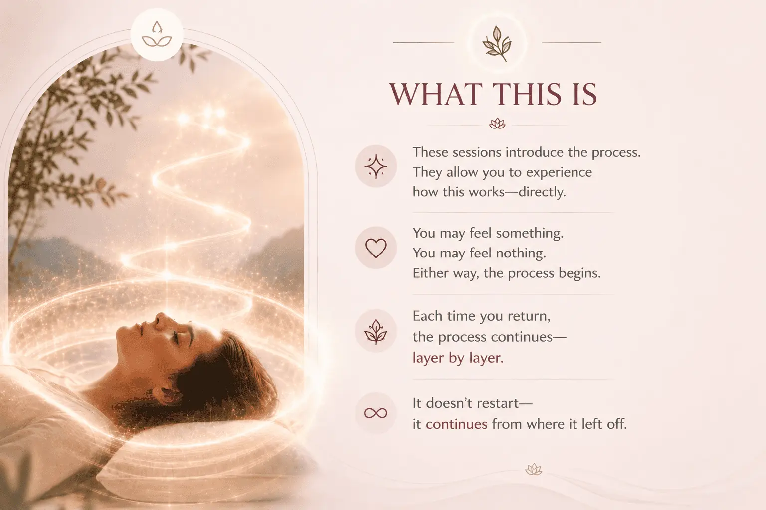 Person experiencing their first Alpha Healing Meditation session, illustrating what to expect as the meditation gently unfolds, whether they notice sensations, emotions or no immediate changes, while the inner process continues naturally.