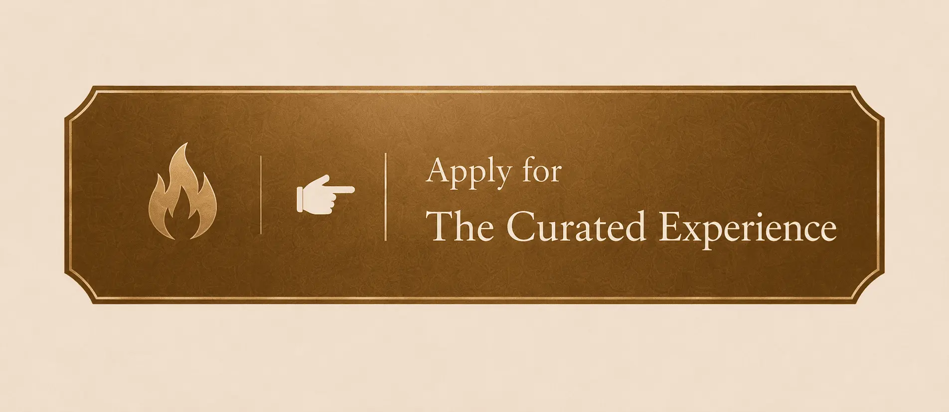 Application page for The Curated Experience inviting individuals to begin a personalised Alpha Healing Meditation journey through an application process that helps determine whether the guided pathway is appropriate for their current life circumstances.