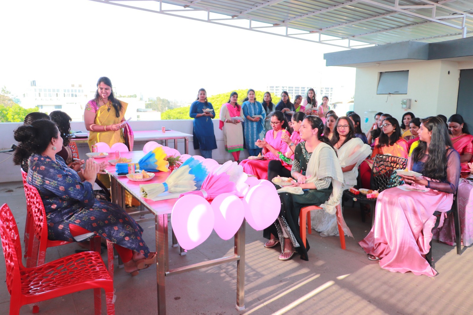 Group photo capturing the spirit of Women's Day festivities at Kaig Group