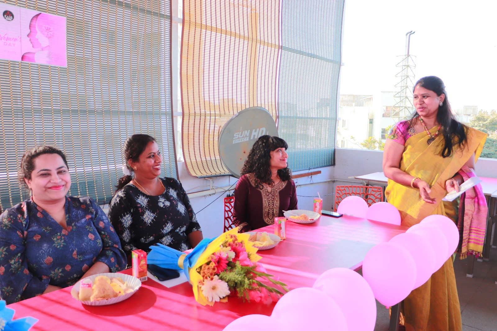 Colorful decorations and joyful atmosphere at Women's Day celebration, Kaig Group