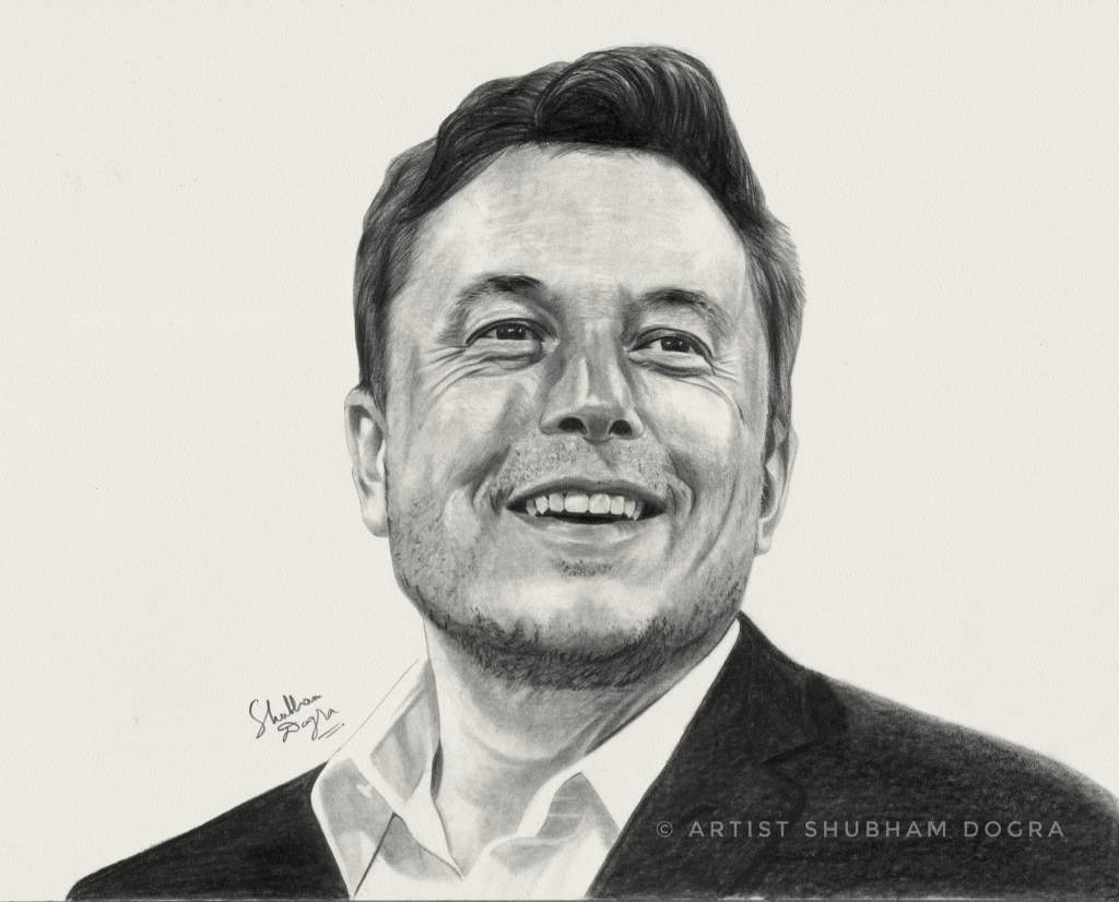 Elon Musk Pencil Sketch