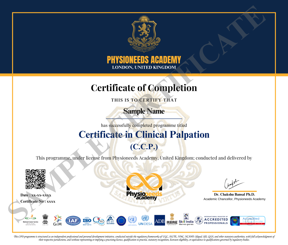 Sample Yoga certificate image - landscape format
