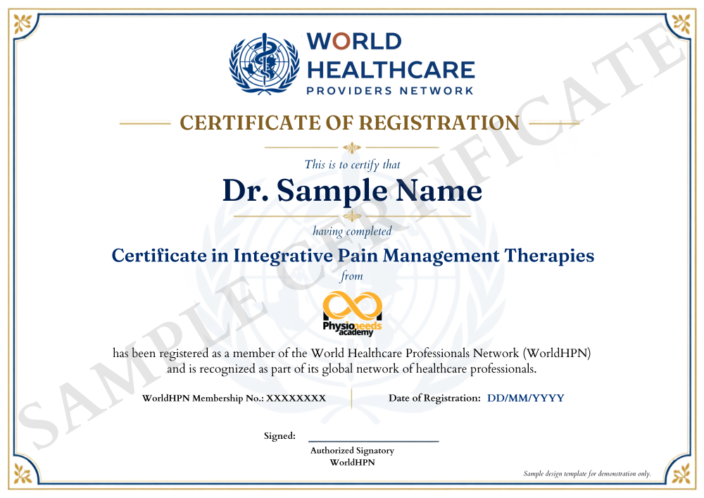 CIPMT certificate 2 — Certificate in Integrative Pain Management Therapies