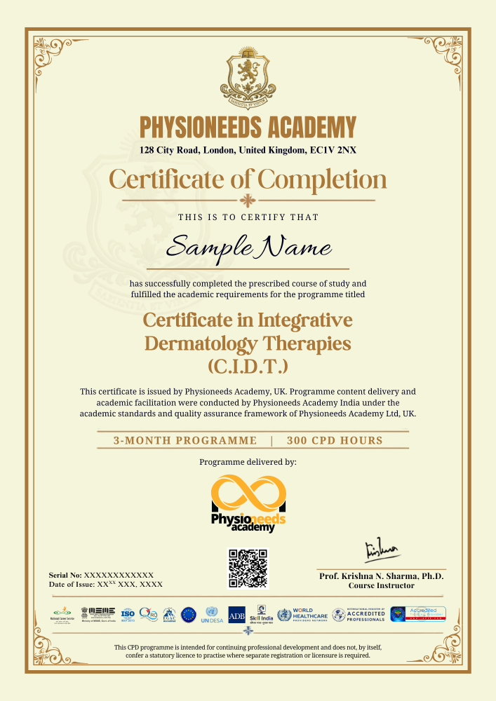 CIDT integrative dermatology therapies certification