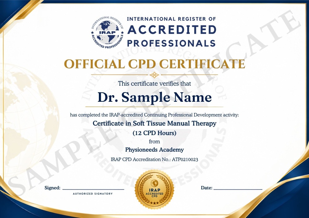 Sample Certificate in Soft Tissue Manual Therapy
