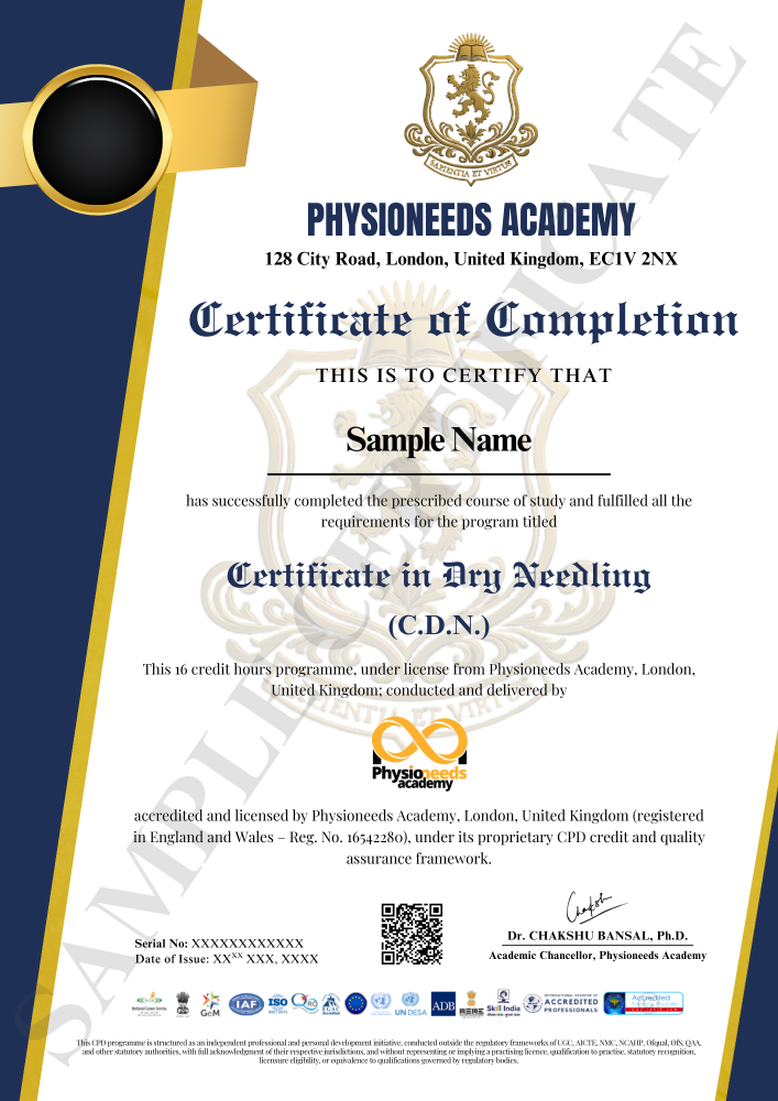 Sample Yoga certificate image - landscape format