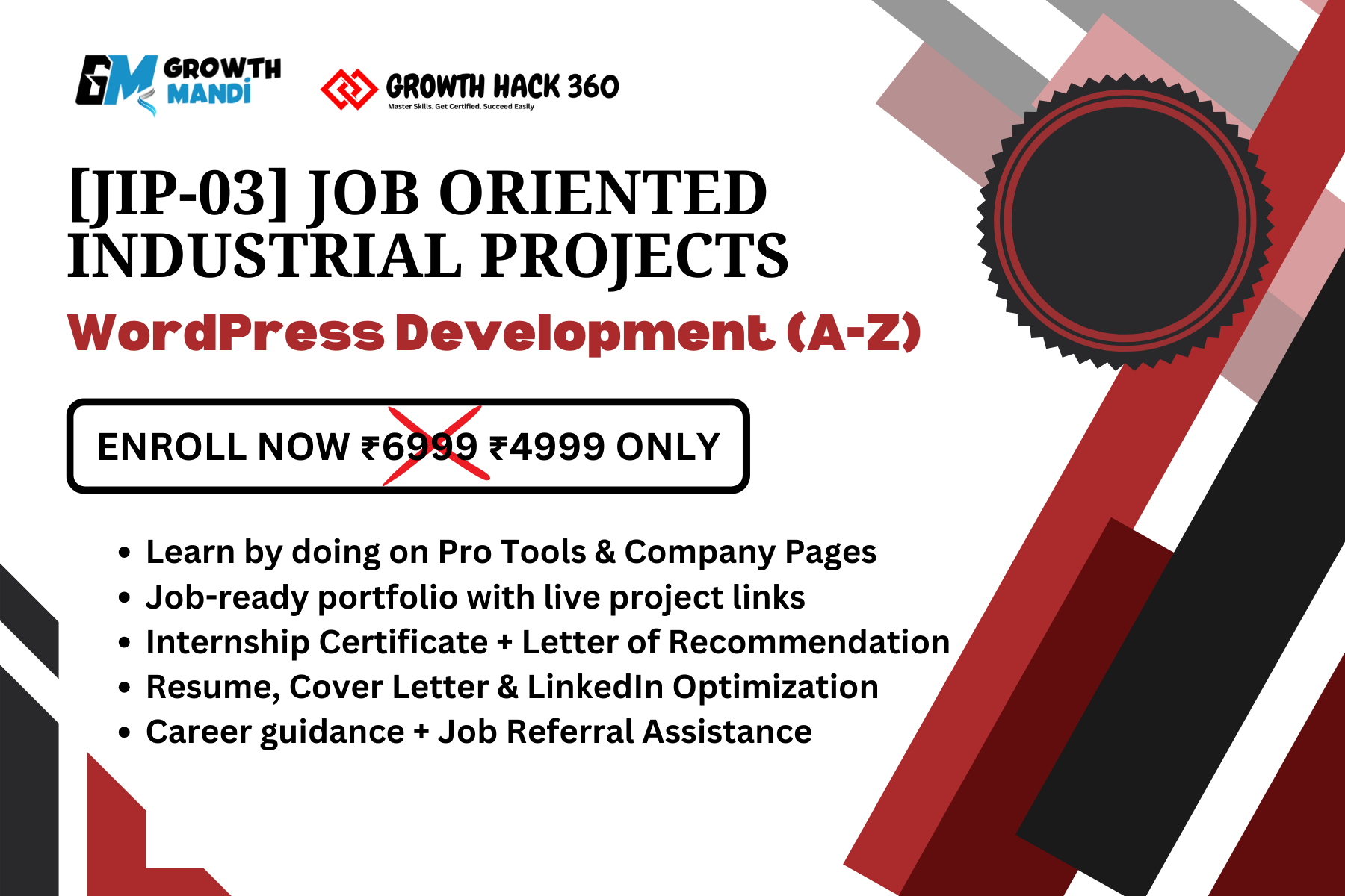 JIP-03 : Job Oriented Industrial Project : Wordpress Development