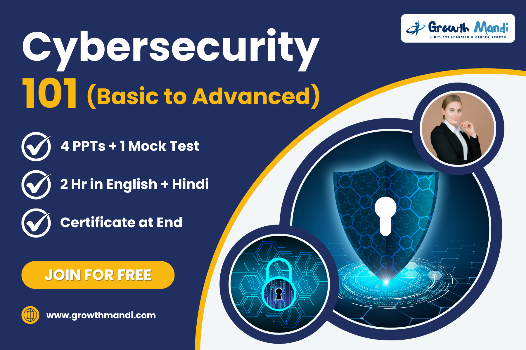 Free Cybersecurity Course with Certificate - by Growth Mandi