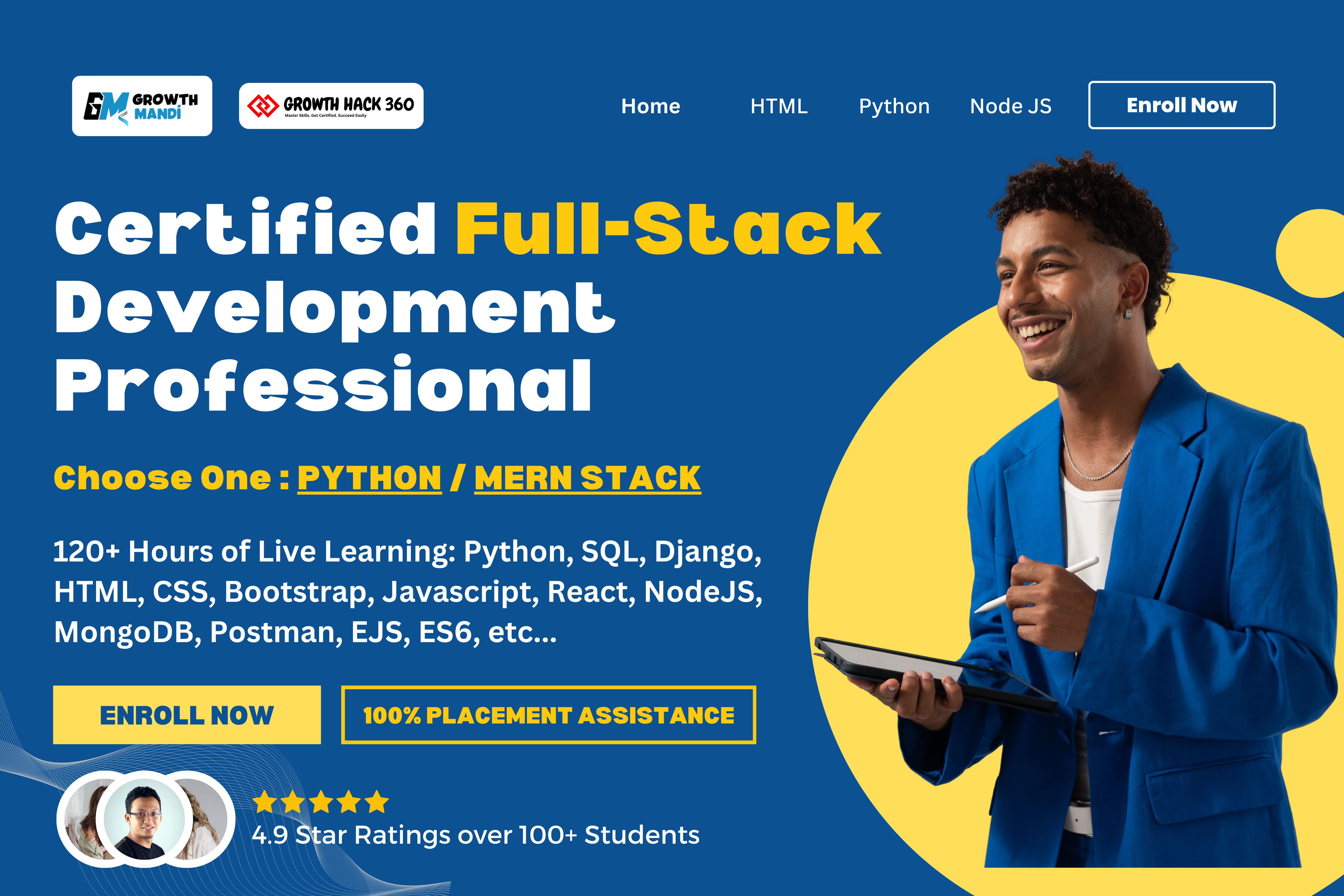 Certified Full Stack Development Professional - Course by Growth Hack 360