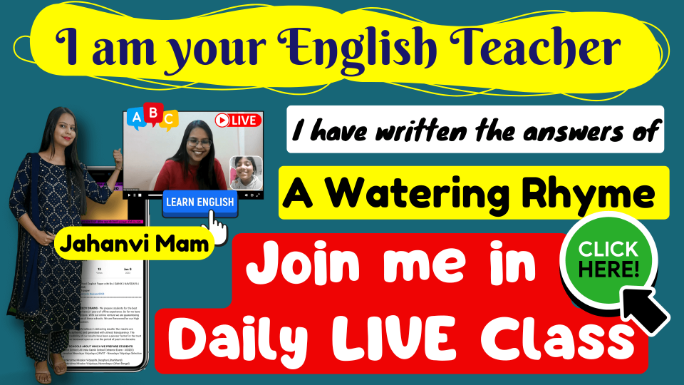 A Watering Rhyme Class 4 English NCERT Solutions