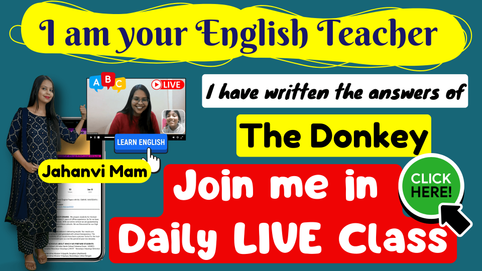 The Donkey Class 4 English NCERT Solutions