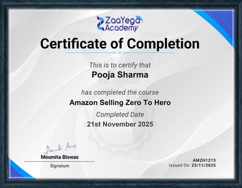 ZaaYega Academy Certificate of Completion
