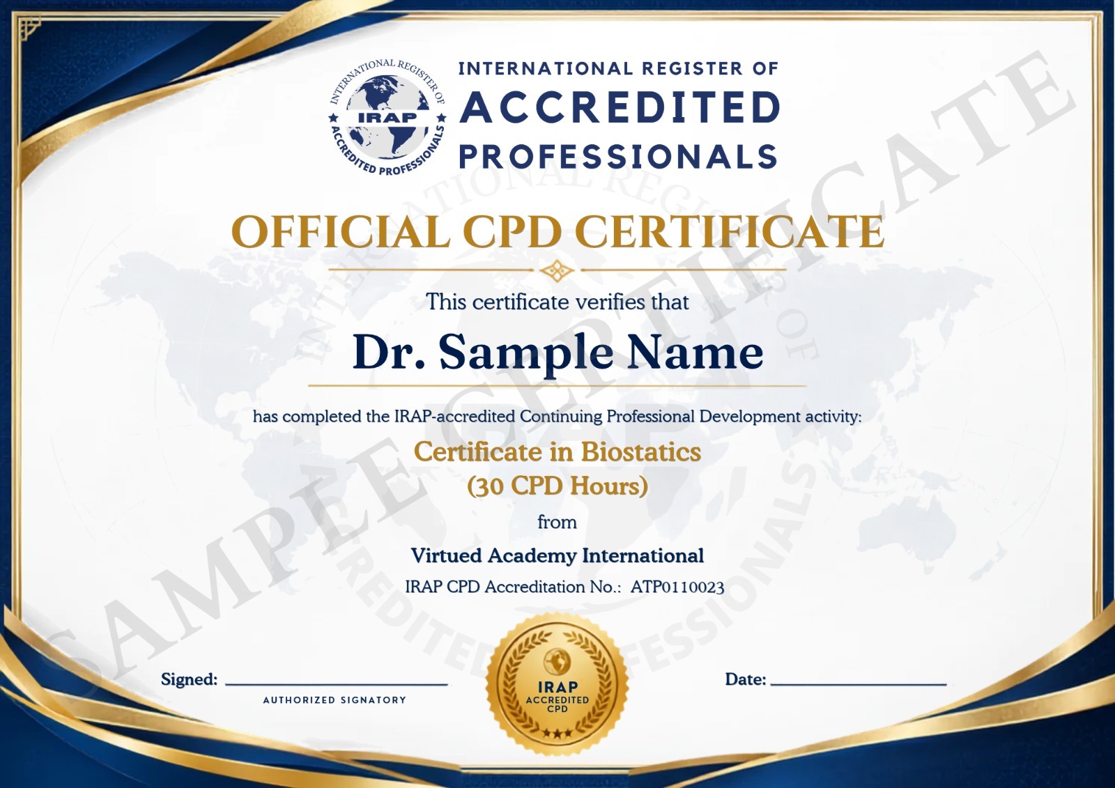 Certificate in Biostatistics certificate 4