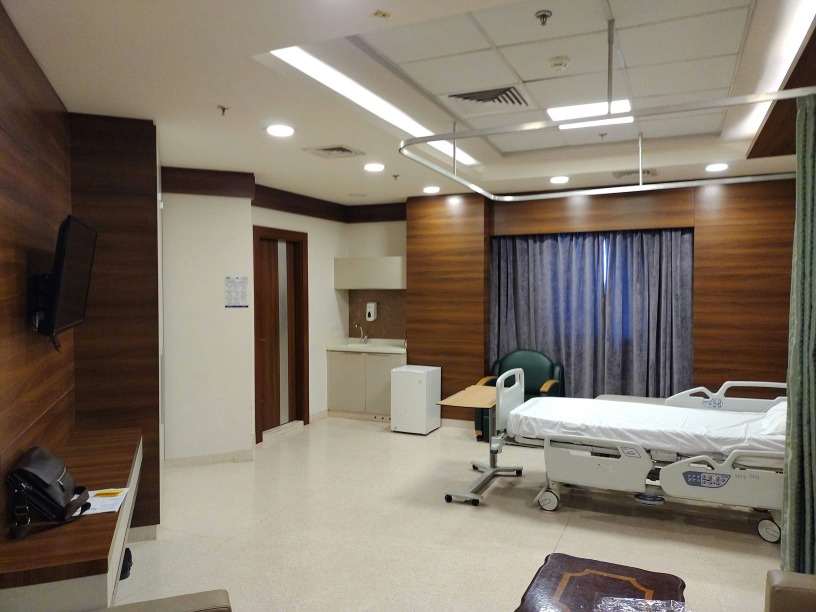 Healthcare professional reviewing hospital management material