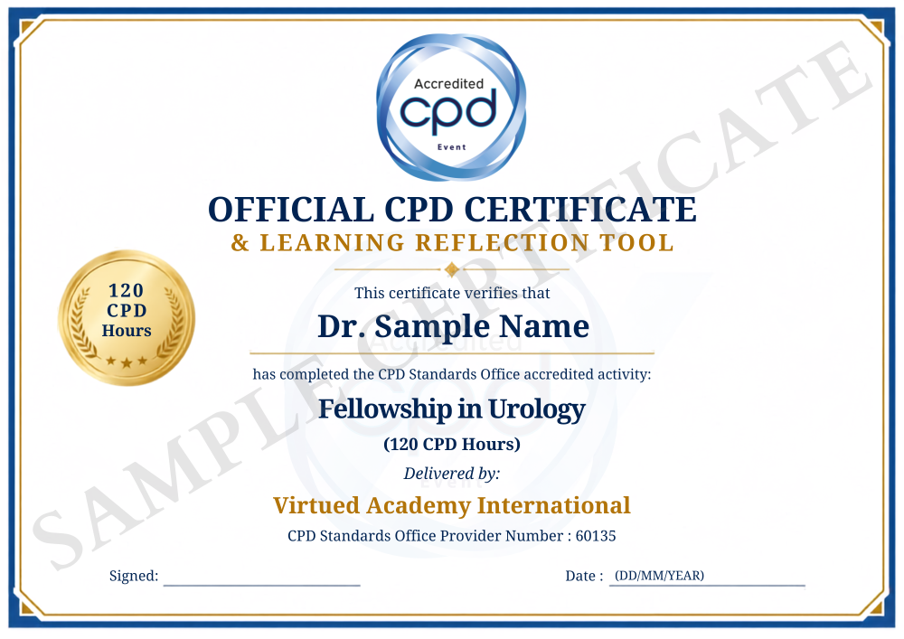 Fellowship in Urology certificate 2