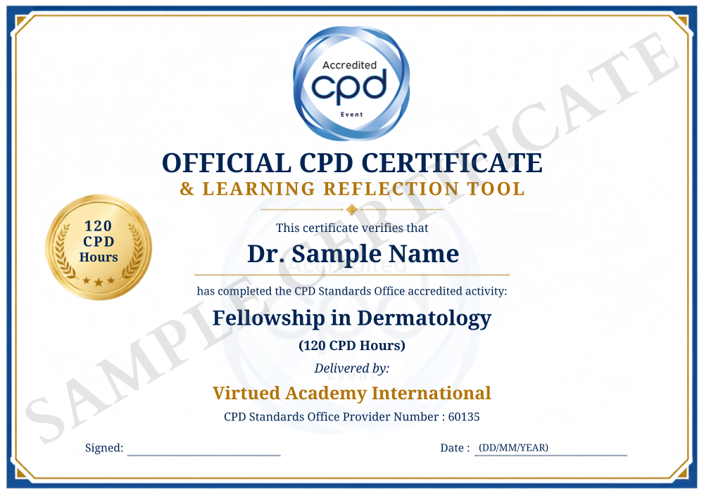 Fellowship in Dermatology certificate 2