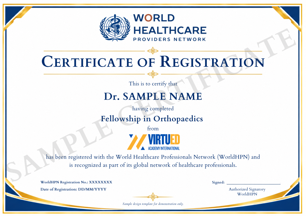 Fellowship in Orthopaedics certificate 3