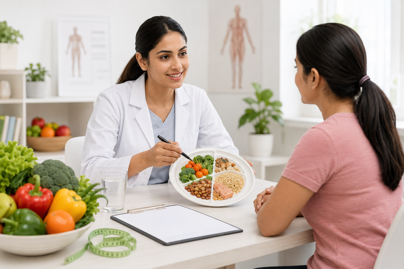 Doctor reviewing patient care plan