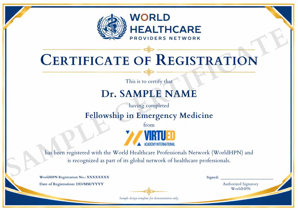 Fellowship in Emergency Medicine certificate 3