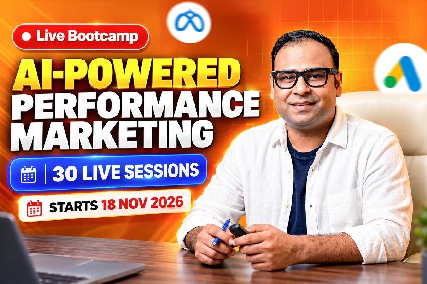 AI-Powered Performance Marketing live bootcamp with Umar Tazkeer: 30 live sessions, starts 18 Nov 2026