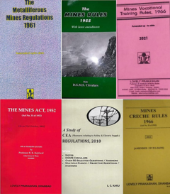 Metal Mine Legislation Set of 6 Books (MMR, Mines Act, Mines Rule, CEA, VT Rule, Creche Rule)