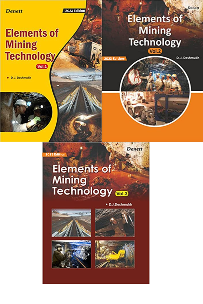 Elements of Mining Technology Vol. 1+2+3 By DJ Deshmukh (Set of 3 Books)