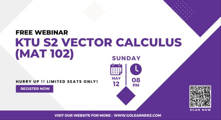 KTU Vector Calculus ( FREE Webinar ) - Clear Your Doubts Now!