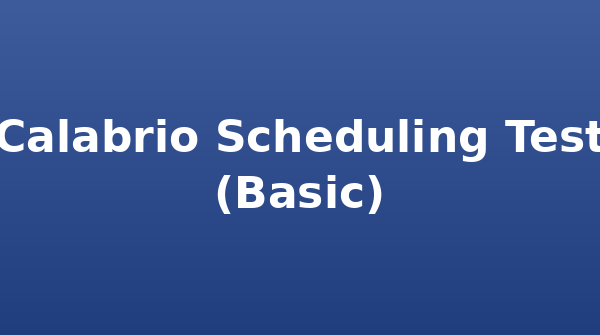 Calabrio Scheduling Test (Basic)
